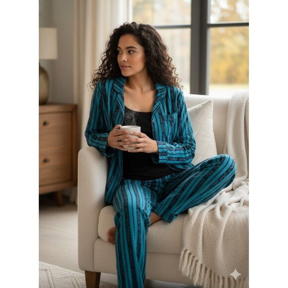 Disney Haunted Mansion pajama set Rare wallpaper print long pants retired - Picture 12 of 15